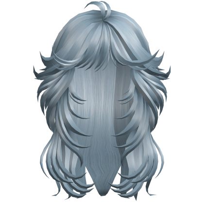 Long Feathered Layer Hair - Ice Blue