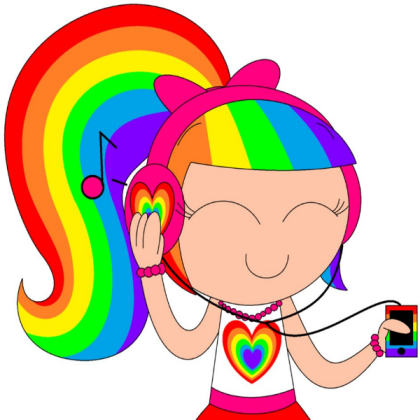 Rainbow Kitty Listening To Music On Her iPod Roblox decal