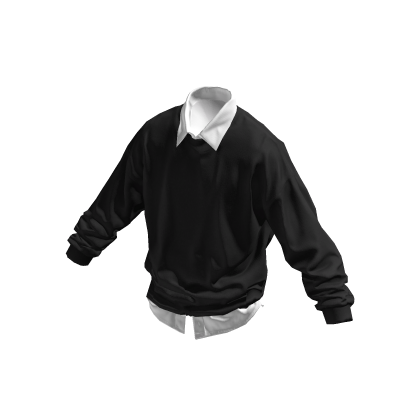 Layered Black Sweater Shirt