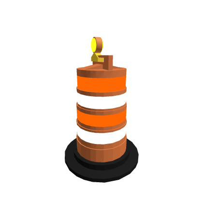 Construction Barrel with Flashing Light