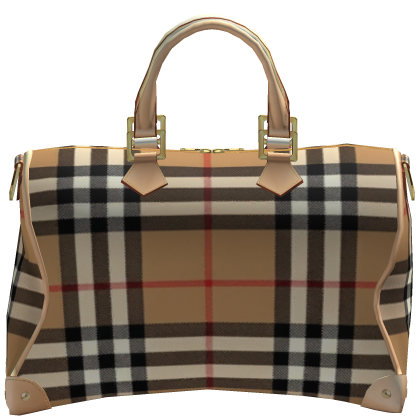 Luxury Burberry Duffel Designer Bag (on Head)