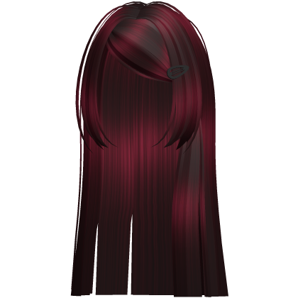 🖤 long protagonist swept scene hair dark red