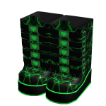 Green Lightning High Thigh Boots