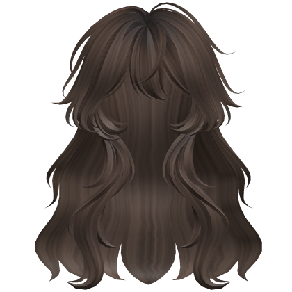 Shy Fluffy Wavy Girly Anime Hair (Brown) thumbnail