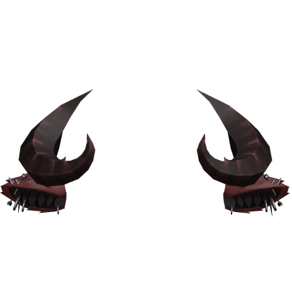 Dark Red Gothic Goat Sheep Horns Pierced Ears Roblox item
