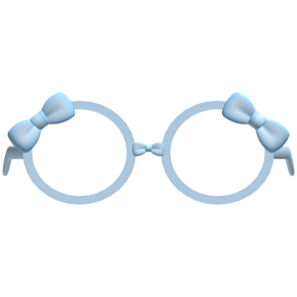 . ‿ ♡ blue bow glasses .ᐟ.ᐟ