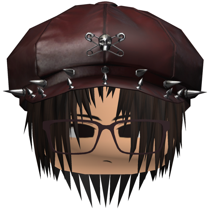 Punk Moe Brown Messy Hair /w Red Hat