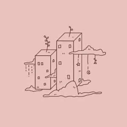 Aesthetic Buildings W/Pink Background Decal Roblox decal
