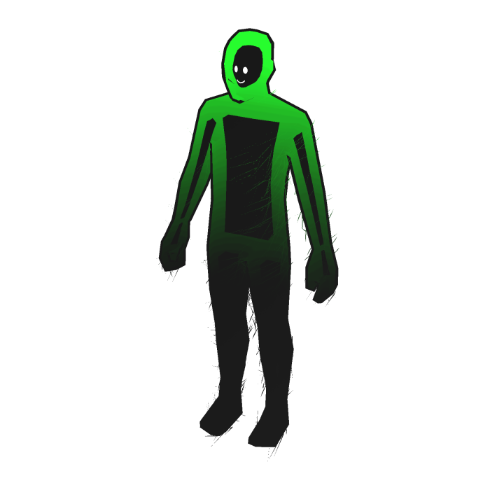 Green Gradient Cartoony Outline Aura
