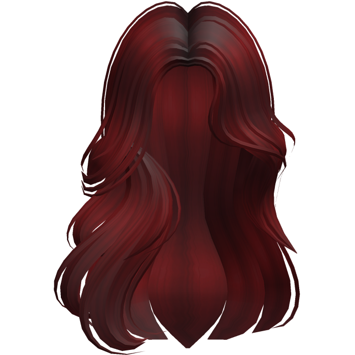 Sleek Middle Part Over Shoulder (Burgundy)
