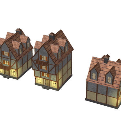 Village Houses Medieval Rustic Town Homes Decor