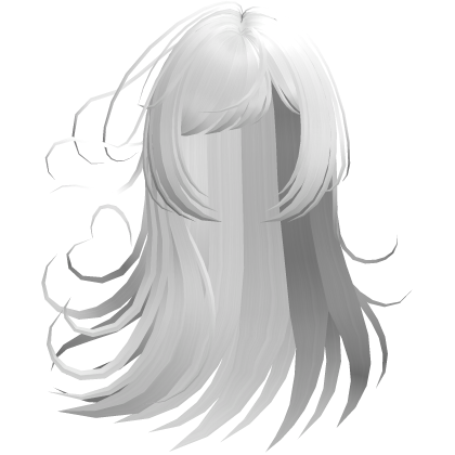 White Long Layered Wispy Windy Hair Roblox item