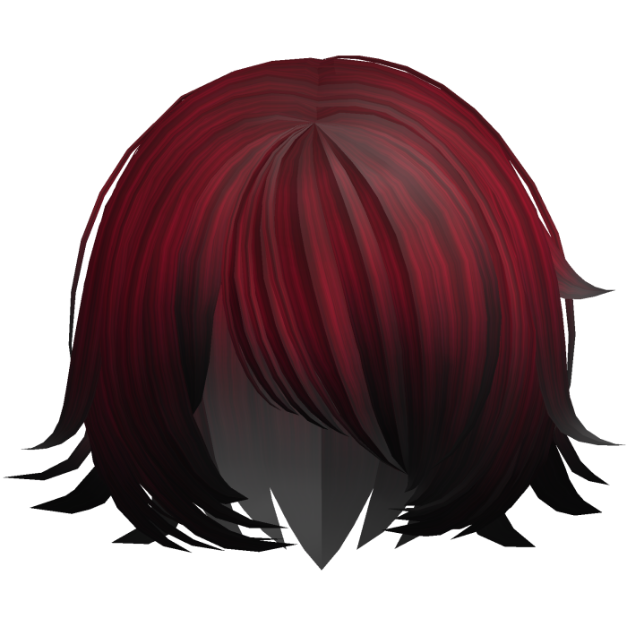 Red Black Spiky Anime Style Shy Short Bob Hair