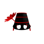 Black and Red Flower Bucket