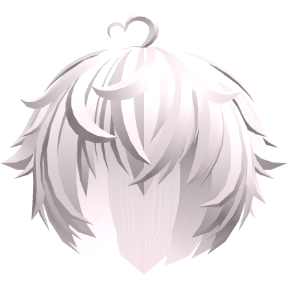 ♡ cute kawaii messy heart boy hair 🐹 light pink Roblox item