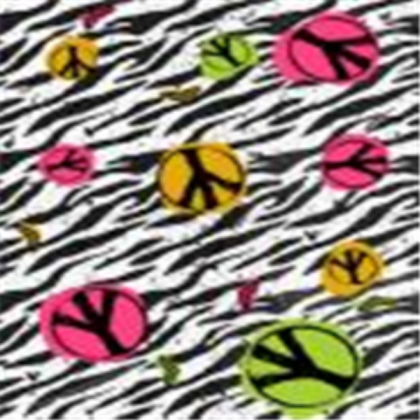 Zebra Print with Peace Signs Roblox decal