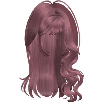 Curly Kawaii Side Swept Hair in Red thumbnail