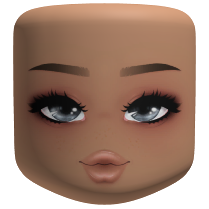 Gray MakeUp Girl Face Roblox item