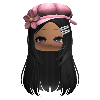 Cute Straight Hair w/ Accessories & Chibi Face