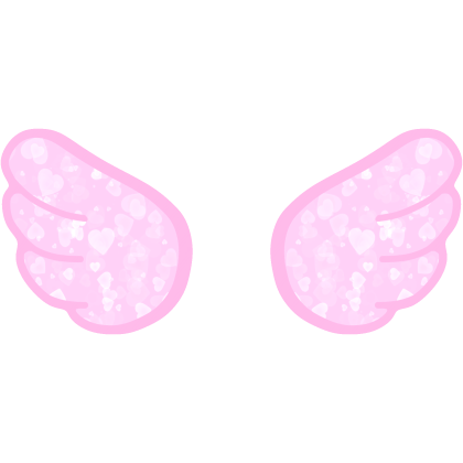 ♡ Cute Glowing Chibi Angel Wings Pink Hearts