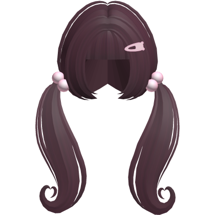 ♡ adorable moe wavy long cute  pigtails (berry)