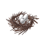 bird's nest with eggs