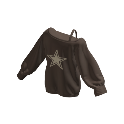 Star Off Shoulder Oversized Sweater thumbnail