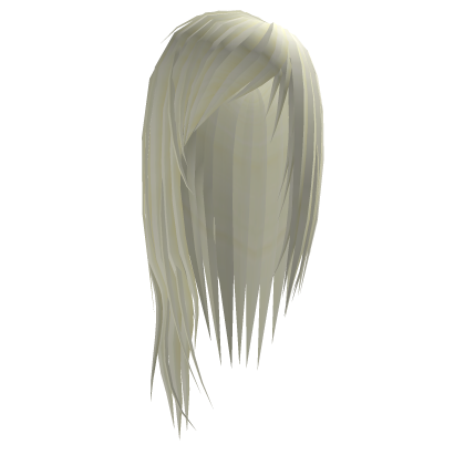 Long choppy sideswept emo hair blonde thumbnail