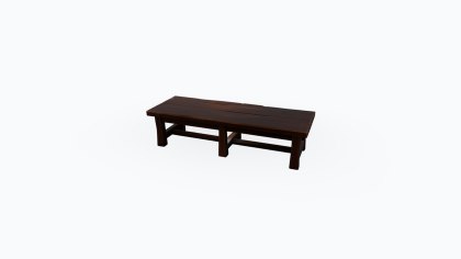Long Wooden Rectangular Table for RPG game preview 1