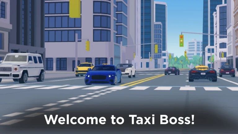 ภาพโปรโมต Taxi Boss: รถหลายคันขับผ่านสี่แยกในย่านตึกสูงของเมือง