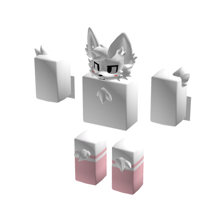 Mini Me Silly Smug Kemono Cat (Pink Socks)