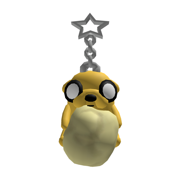 he only need one popcorn jake the dog keychain