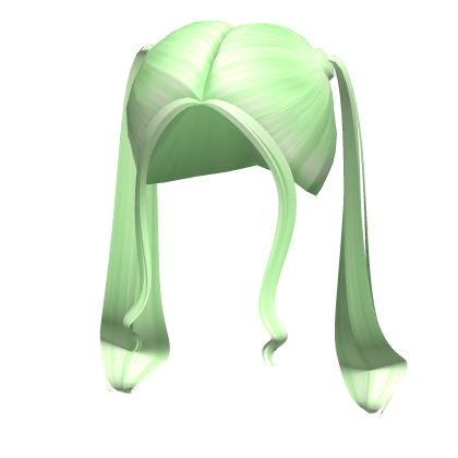 -',ৎ High Straightened Wavy Pigtails in Green