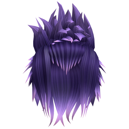 Messy Spiky Anime Updo Hair (Galaxy Purple)
