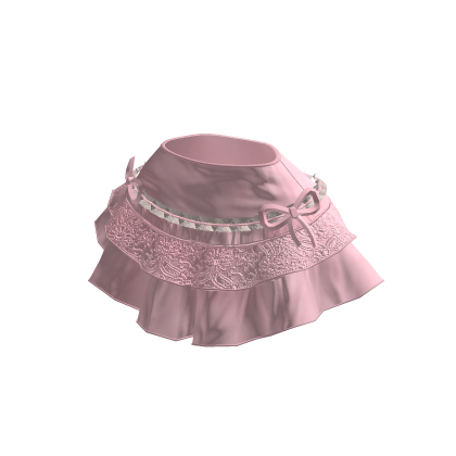 Victoria Set - Velvet Ruffled Skirt Bows | Pink thumbnail