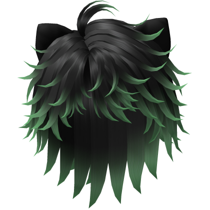 Boy Cat Hair Black & Candy Green Halloween Roblox item
