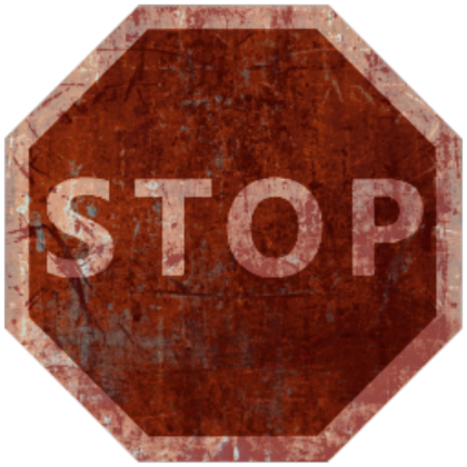 Rusty Stop Sign Roblox decal