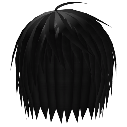 𖹭 messy layered hair in black