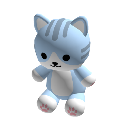 Adorable Huge Blue Cat Plushie (Hand)