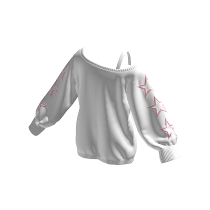 Stars Off Shoulder Oversized Sweater