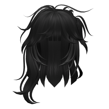 Cute Anime Side Ponytail Hair (Black) Roblox item