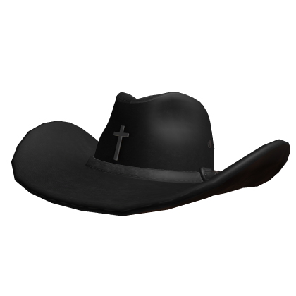 Black Cowboy Hat Cross Jesus Roblox item