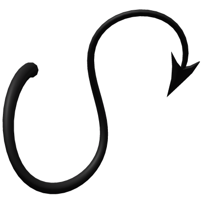 Black Long S Demon Tail Roblox item
