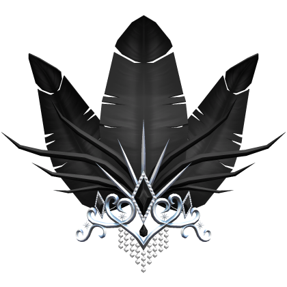 Majestic Black Showgirl Feather Crown Headdress