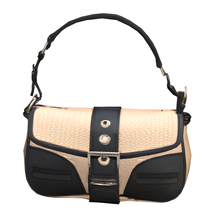 Prada Raffia Bag In Black