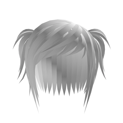 choppy emo pigtail bob white Roblox item