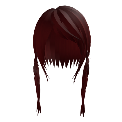 Messy Cute Emo Braids red