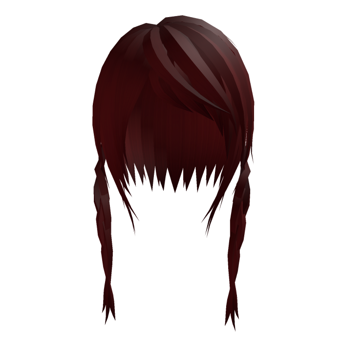 Messy Cute Emo Braids red