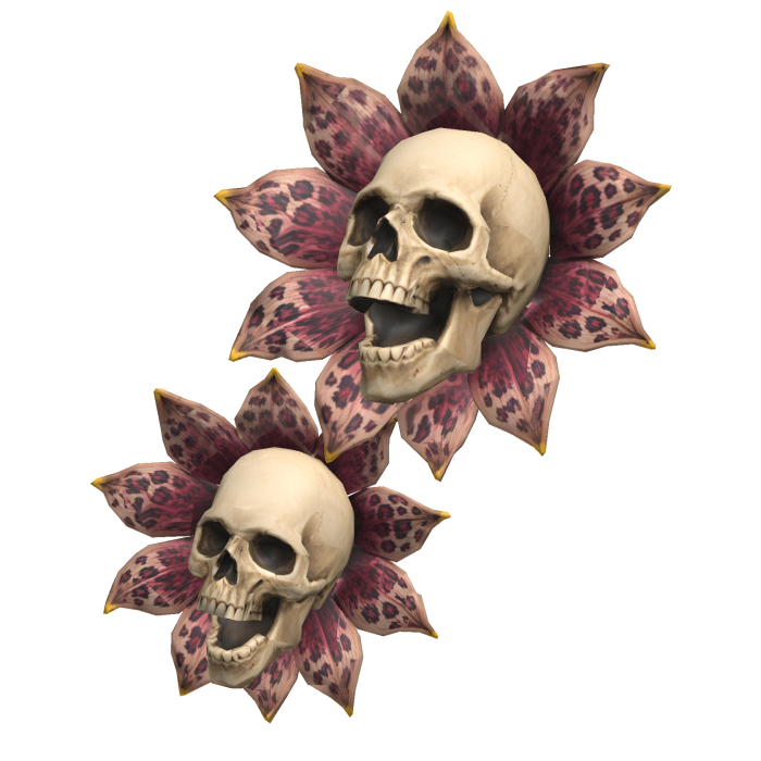 ♡ bloom into her [IRL] - skull flower clip