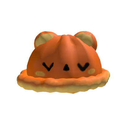 Cute Halloween Pumpkin Bear Hat  Roblox item